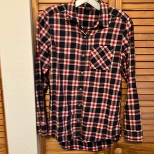 Size XS woman’s Eddie Bauer plaid long sleeve shirt